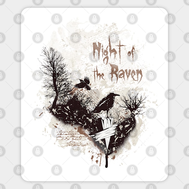 Ravens in Charred Forest Magnet by peace and love